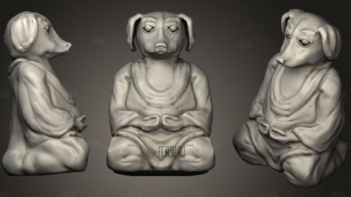 Buddha Dog 3d stl for CNC